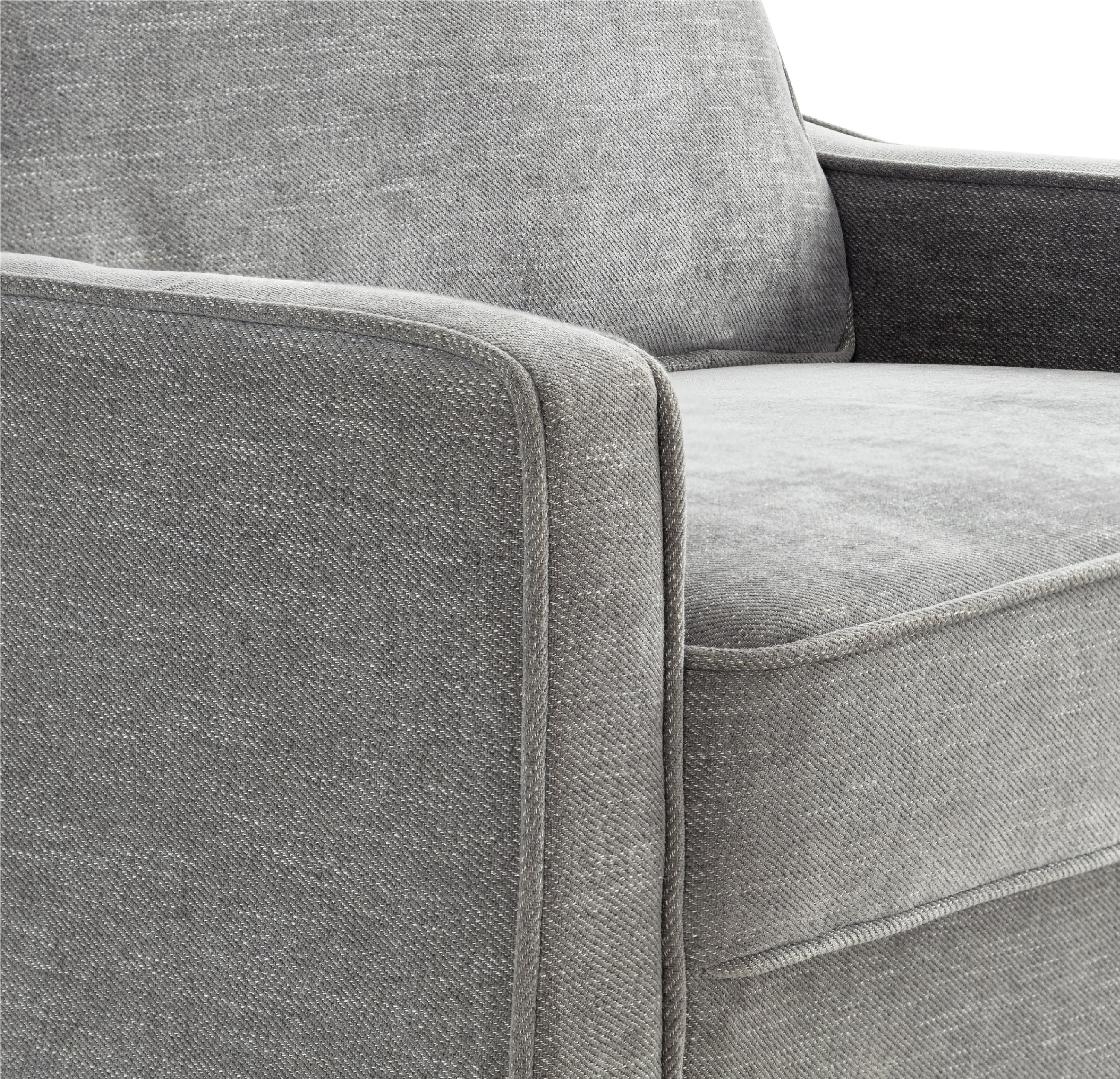 Studio Living Sanborn Modern Arm Chair, Gray Woven Fabric