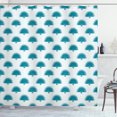 thumbnail image 1 of Ambesonne Tropical Shower Curtain, Exotic South America Plant, 69"Wx70"L, Pale Blue Teal White, 1 of 3