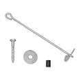 thumbnail image 3 of Anclajes de suelo, ganchos de anclaje de metal, anclajes de cobertizo, 19,7 pulgadas, estacas de tienda fáciles de usar, anclajes de suelo para postes, 3 of 8