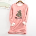 thumbnail image 1 of Vêtements d'Automne pour Femmes 2023 Femmes Épais Sweat en Polaire à Manches Longues Imprimé Velours Chaud Col Rond sous-Vêtements Hauts Tenues de Rentrée pour Femmes en Liquidation, 1 of 5