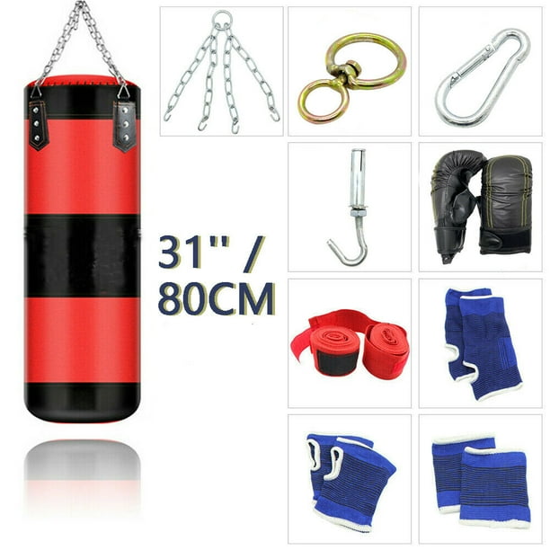 PVUEL 44lbs Heavy Boxing Punching Bag for Adults Training Gloves Set