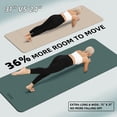 thumbnail image 4 of BAIMA Extra Wide Yoga Mat 31.5" x 75" length Large Non-Slip TPE Foldable,Exercise Matt for Yoga Pilates,Home Gym Flooring, Meditation (Darkgreen), 4 of 7
