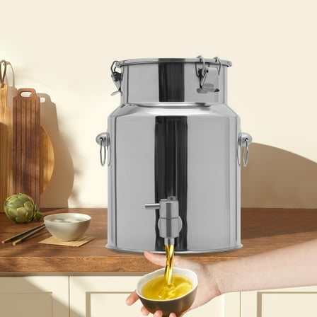 10L/2.64 Gal 304 Stainless Steel Beverage Dispenser w/ Spigot Beverage Carrier