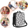 thumbnail image 5 of Zufioo Cute Panda Face Insulated Lunch Bag,600D Polyester Oxford Fabric, Leakproof & Reusable Lunch Tote, Adjustable Shoulder Strap,Food Freshness Keeper with Utensils, 5 of 7
