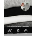 thumbnail image 4 of INNERSY Kids Boys Girls Cotton Socks Colorful Crew Socks for Teens 5 Pairs(S,2 Black/White/Light Grey/Dark Grey), 4 of 6