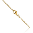 thumbnail image 3 of 18K Solid Yellow Gold 1.1mm Singapore Chain Necklace, 3 of 4