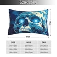thumbnail image 2 of Balery Abstract Blue Skull Funda de Cojín Estampada, Regalos para Mujeres, Regalos de Amor para Ella, Regalos para Novia o Esposa, Funda de Almohada-20"x30", 2 of 6
