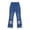 Type E, variant on Kids Girls High Waisted Denim Pants Cute Bowknot Frayed Bell Bottoms Raw Hem Flared Jeans Type F 120/XXL