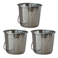 thumbnail image 1 of AmeriHome SSB132SET Small Stainless Steel Bucket Set 3 Piece, 1 of 4