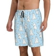 thumbnail image 2 of Goofa Rabbit And Bird Printed Mens Swim Trunks Summer Quick Dry Short Beach Swimwear Bathing Suits-X-Large, 2 of 9