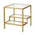 thumbnail image 3 of Pemberly Row Table d'Appoint Moderne en Métal à Deux Niveaux en Laiton Antique, 3 of 9