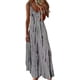 thumbnail image 2 of Vestido Suspendido Vestido largo bohemio con tirantes Vestido con tirantes de playa con estampado de columpio grande (Gris XXL) Cgtredaw Para estrenar, 2 of 6