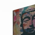 thumbnail image 2 of Luxe Metal Art 'Painted Buddha II' by Linda Woods, Metal Wall Art, 16"x24", 2 of 9