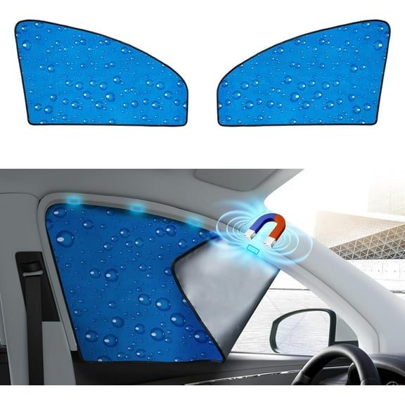 aokway Side Window Sun Shade for Baby - 2 Pack Double Thickness Auto Windshield Sunshades Curtain, Universal Fit for Driver, UV Protection
