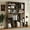 Brown, variant on BOSHIRO 16-Cube Modern Bookcase, 6-Tier Open Bookshelf with Baskets, 71” Tall Storage Display Shelf for Bedroom & Living Room, Oak