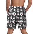 thumbnail image 3 of Kdxio Husky Print Men's Swim Trunks with Compression Liner 7 Inch Inseam Quick Dry Swim Shorts, 3 of 7