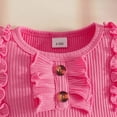 thumbnail image 4 of Paguaki Baby Girl Clothes Toddler Baby Girl Clothes 3 6 9 12 18 24 Months Summer Outfits Solid Short Sleeve Sweatshirt Tops +Romper Shorts Set, 4 of 8