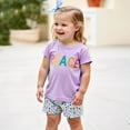 thumbnail image 5 of ZhuoLiL Toddler Girls Sets Size 5T Girls And Boys Summer Short Sleeve Round-Neck Blouses And Casual Shorts Baby Sport Suit Shorts（3-8Y）, 5 of 7