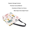 thumbnail image 3 of FORMRS Womens Canvas Tote Bag with Zipper Inner Pocket Shoulder Handbag, Flamingo Pattern, 3 of 7