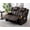 Brown, variant on Massage Loveseat Manual Recliner Sofa with Cup Holders & Storage Pockets, Wall Hugger Reclining Loveseat for Living Room, RV, Home Theater, Brown (Leathaire, Loveseat)