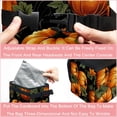 thumbnail image 4 of Thanksgiving Pumpkin Leaves Mini Car Trash Can with Foldable Lid, Leak-proof Design and Hanging Storage Bag for Auto - Car Trash Can, 4 of 6