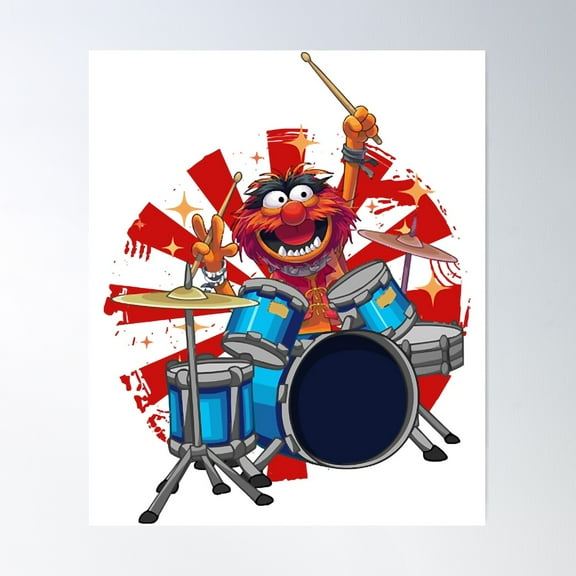 Kna Prints - Animal Drummer The Muppets Show Poster , Wall Art, UNFRAMED-8x12