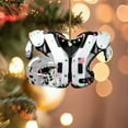thumbnail image 4 of Lwlmwt Personalized American Football Decorations Christmas Tree Ornaments Football Shoulder Pads and Helmet Flat Hanging Decor 2D Flat Acrylic Material Home Decor Football Gifts, 4 of 7