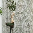thumbnail image 6 of Curtainking 100% Blackout Curtains 63 in 2 Panels Sage Green Damask Medallion Window Curtains for Bedroom Grommet Thermal Insulated Drapes for Living Room Vintage Luxury Window Treatments Set, 6 of 7
