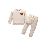 MUSUOS Toddler Boy Clothes 2T 3T 4T 5T Fall Outfits Baby Pullover Pants Sets Kids Winter 2Pcs Sweatsuit