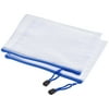 Uxcell B4 File Document Pockets Bill Pouch Mesh Zipper Bags, White 3 Pack