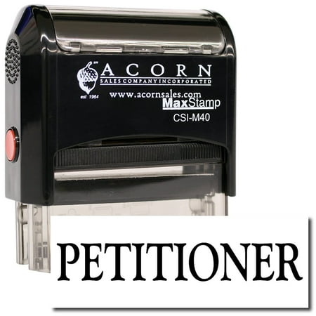 Large Self-Inking Petitioner Stamp with Blue Ink