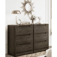thumbnail image 4 of Homfa 3 Drawer Dresser, 23.6'' W Nightstand Chest of Drawer for Bedroom Living Room, Dark Brown, 4 of 7