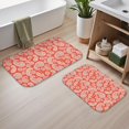 thumbnail image 2 of Paisley and Floral Red Pattern Bath Mat Set Of 2,Non-Slip Rug for Bathroom,Kitchen,Bedroom,Entrance, 30x17 and 23.5x15.7 Inches, 2 of 5