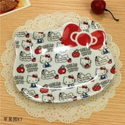My Melody Sanrio Dinner Plate Hello Kitty Anime Baby Children Kawaii Saucer Tableware Cute Fruit Plates Cartoon Snacks Tray Gift 2224366