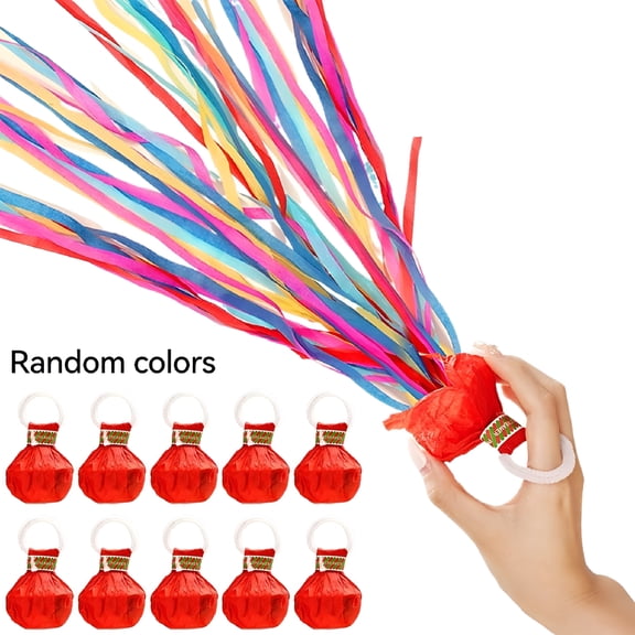 CYFW Wedding Birthday Party Poppers with Colorful Streamers, Handheld Confetti Cannons Ribbon Throwers for Celebration, Bulk Party Supplies for Wedding Reception, Birthday, New Year, Festivals