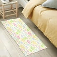 thumbnail image 5 of Coolnut Colorful Floral Pattern Kitchen Mat Soft and Absorbent Bath Mats for Bathroom Non Slip Quick Dry Shaggy Bath Carpet for Kitchen Bathroom Shower, 39"x20", 5 of 6