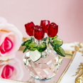 thumbnail image 2 of H&D HYALINE & DORA Red Rose Figurine Ornament Spring Bouquet Crystal Glass Flowers Gift-Boxed, 2 of 10