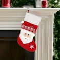 thumbnail image 6 of Large Christmas Stocking 20 Inch Red Festive Holiday Decor for Mantel Tree Fireplace with Snowflake Patterns Seasonal Gift Holder, 6 of 6