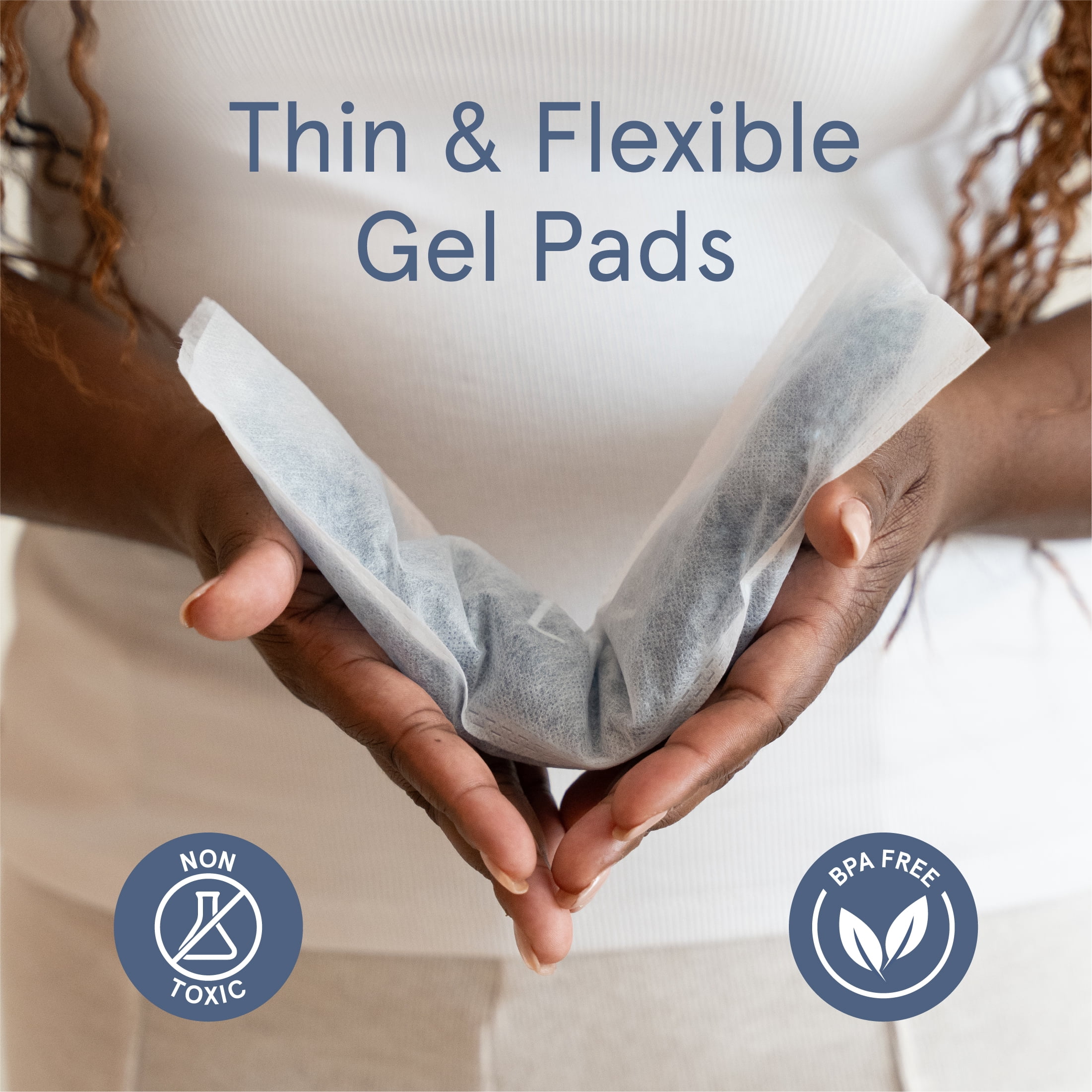 (2 pack) LOLA Hot & Cold Perineal Gel Pads - For Postpartum Relief - BPA Free - 2 Reusable Hot & Cold Gel Packs with 24 Disposable Sleeves