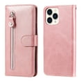 thumbnail image 1 of ELEHOLD Wallet Case for iPhone 14 Pro 6.1", Zipper Pocket Card Slots Kickstand Magnetic Clasp Full Body Shockproof Purse Case for iPhone 14 Pro, Rosegold, 1 of 9