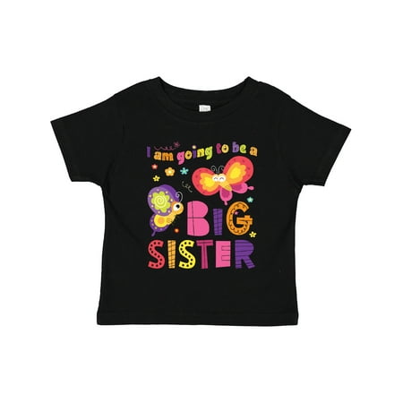 

Inktastic Butterflies I Am Going to Be a Big Sister Gift Toddler Toddler Girl T-Shirt