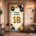 thumbnail image 5 of LUUFILx Happy 18th Birthday Balloon Banner Backdrop Decorations for Birthday Party Celebration Background Decors Photography Props Party Supplies, 5 of 8