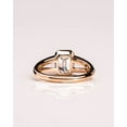 thumbnail image 6 of SOLITAIRE JEWELS 1.6CT Emerald Cut Bezel Setting Split Shank Style Moissanite Diamond Engagement Ring for Women, 14k Yellow Gold Solitaire Ring, 6 of 7