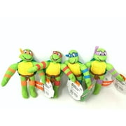 Teenage Mutant Ninja Turtles 6" - 4 Piece Plush Set - Includes: Mikey, Leo, Donn