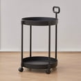 thumbnail image 4 of Home Coffee Table Movable Shelf Sofa Side Table Cart Bedside Shelf With Wheels Shelf, 4 of 5