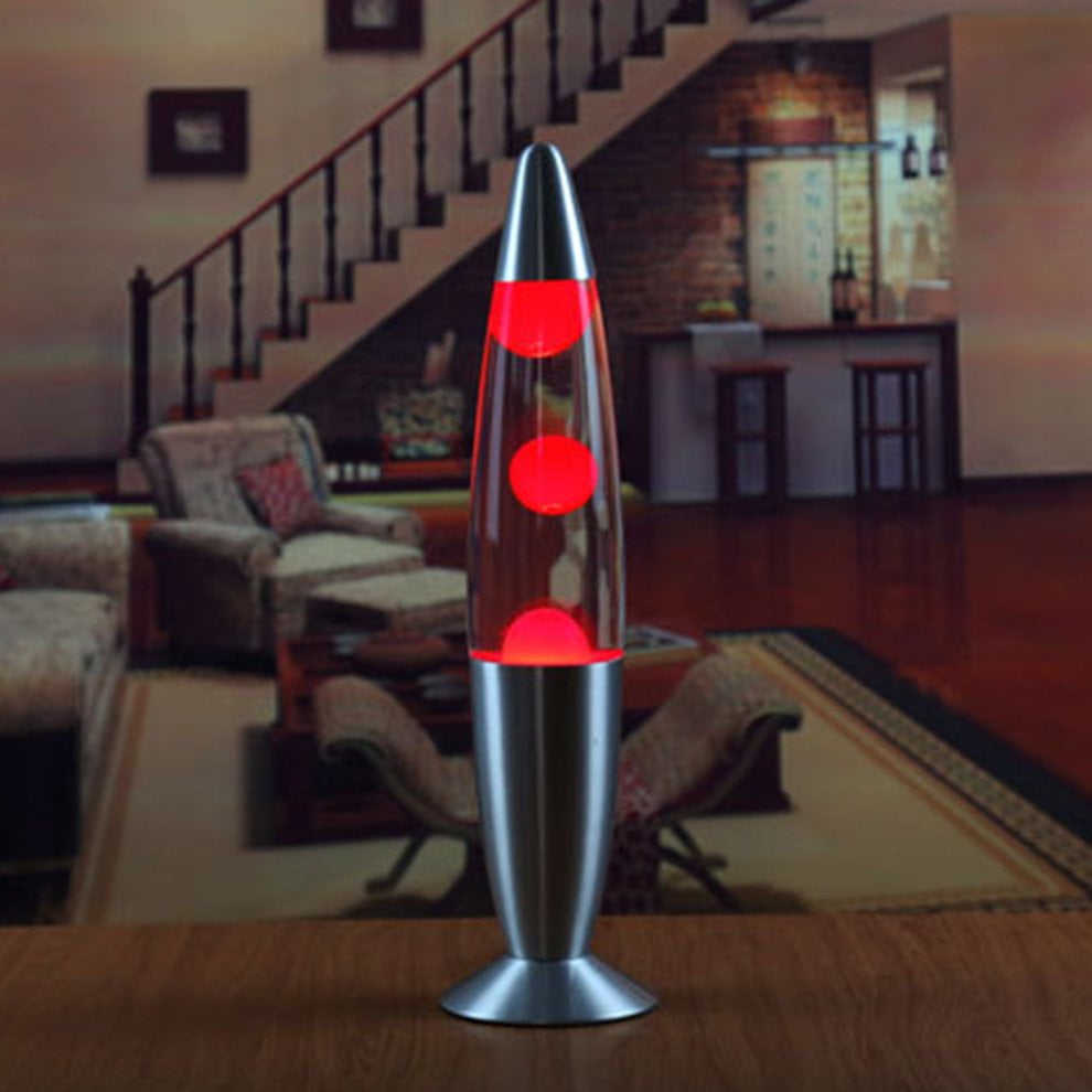 New Cute Metal Base Lava Lamp Wax Volcano Style Night Light Lava
