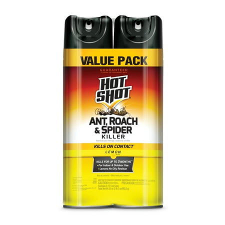 Hot Shot® Ant, Roach, & Spider Killer (Lemon Scent Aerosol Twin