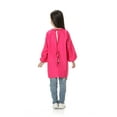 thumbnail image 2 of Toptie Cotton Kids Smock Apron for Hair Grooming Painting Cooking with Front Pocket & Long Sleeve, for Age 1-9 years-Hot Pink-S, 2 of 5