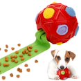 thumbnail image 1 of CHUANK Snuffle Ball for Dog Toys  Encourage Natural Foraging Skills  Slow Food Training  Cloth Strip With Hidden Food Dog Puzzle Toys for Large Medium Small Dogs(Red), 1 of 7