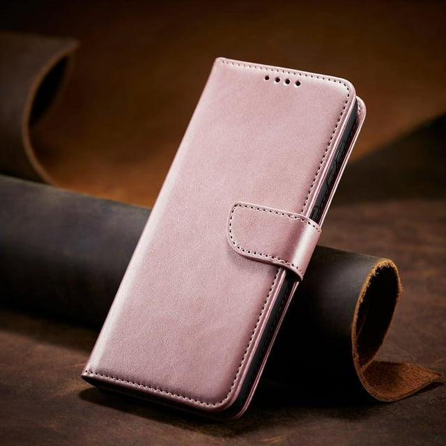For Xiaomi Redmi Note 13 12 12S 11 11S 10 10S 9 9S 8 7 Pro Case Leather Bags Case For Redmi Note 13 Pro Plus Wallet Flip Cover Pink Redmi Note 12 4G